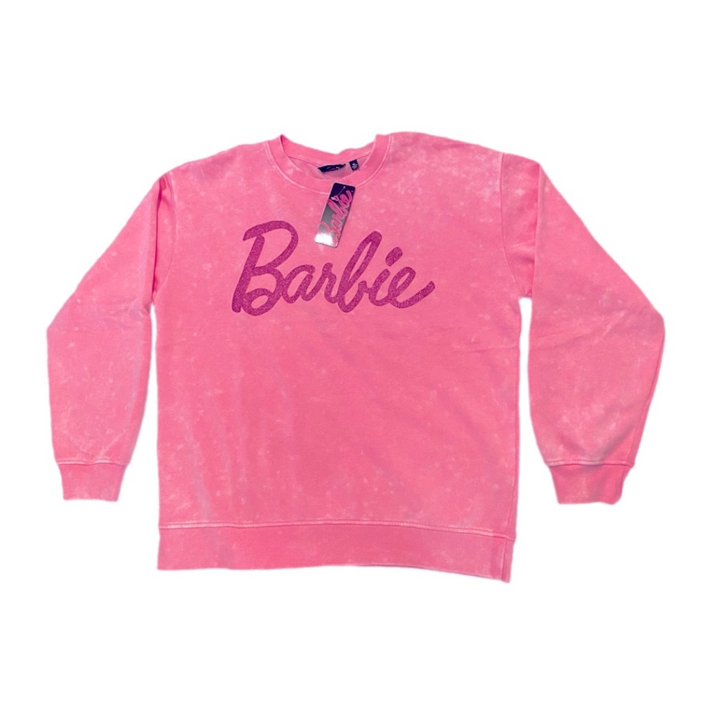 Barbie Pink Glitter Sweatshirt Size XL